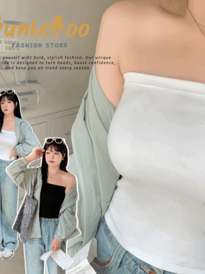 เกาะอกไซส์ใหญ่ ผ้ายืดนุ่ม ระบายอากาศดี เก็บทรงมั่นใจ ใส่เป็นอินเนอร์หรือเดี่ยว [พรีออเดอร์] W1168